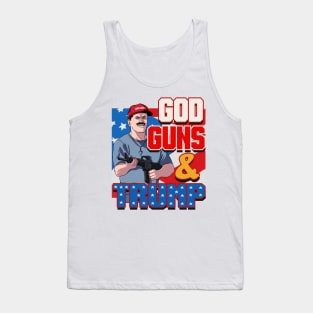 God Guns and Trump Proud American Tank Top